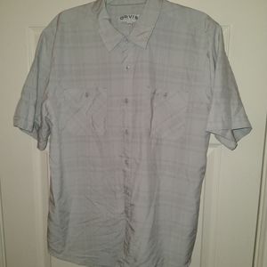 Orvis Classic Collection Button Up Short Sleeve Shirt Men's Large.
